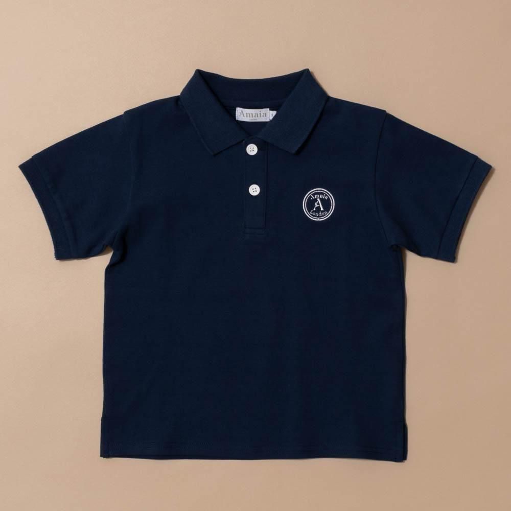 <img class='new_mark_img1' src='https://img.shop-pro.jp/img/new/icons14.gif' style='border:none;display:inline;margin:0px;padding:0px;width:auto;' />Amaia Kids - Sean polo shirt - Navy ޥå - Ⱦµݥ