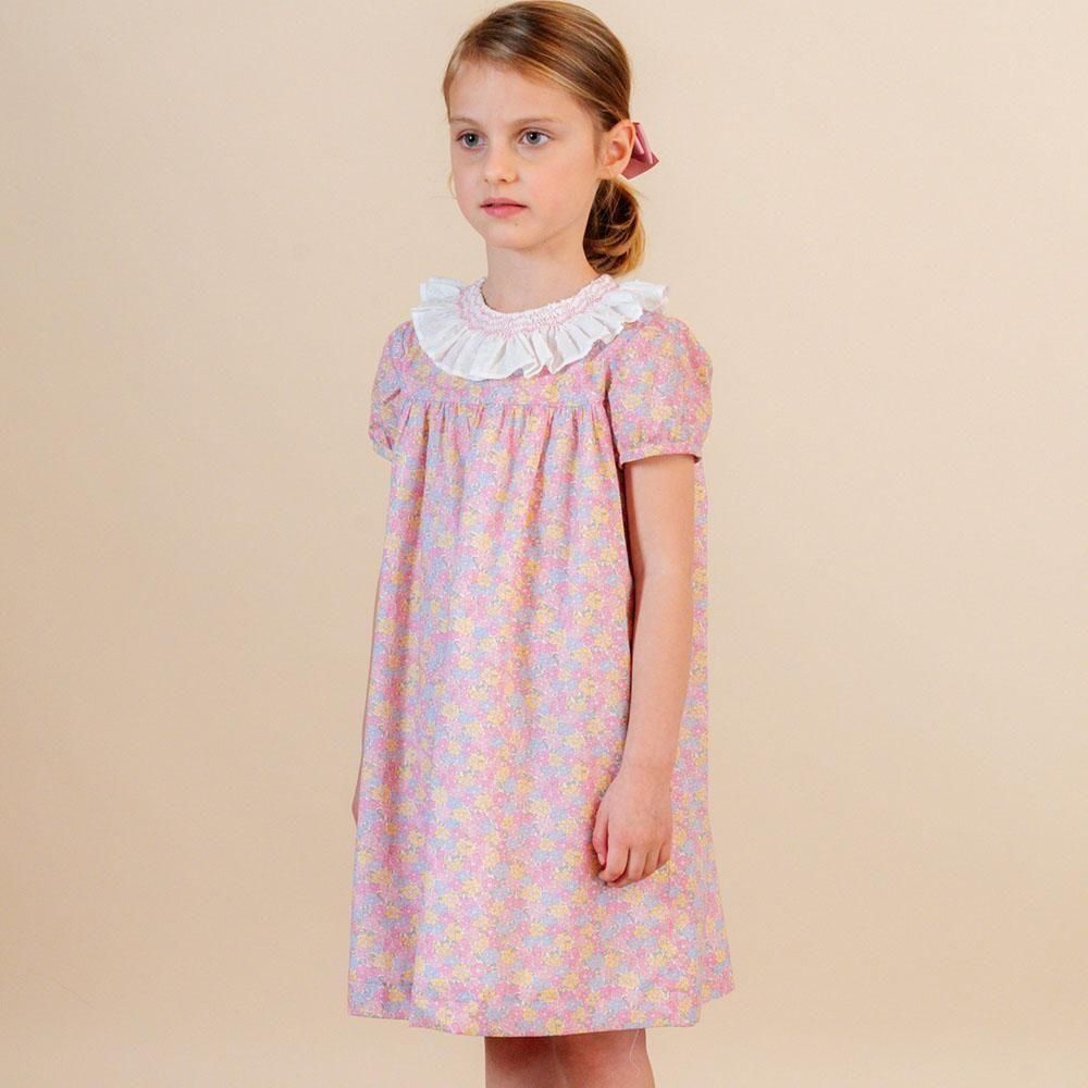 Amaia Kids リバティプリントスモッキングワンピース　18M 40%OFF】Amaia Kids - Moohren dress - Liberty Multico mini