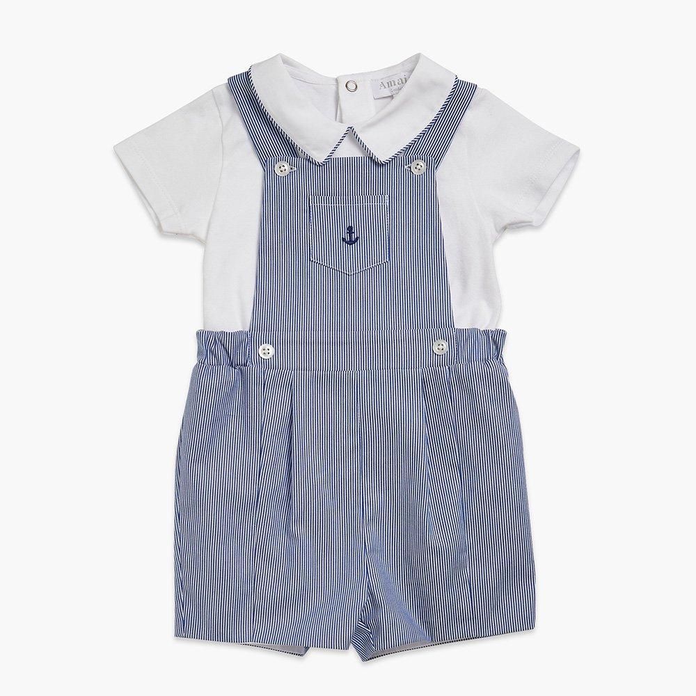 <img class='new_mark_img1' src='https://img.shop-pro.jp/img/new/icons14.gif' style='border:none;display:inline;margin:0px;padding:0px;width:auto;' />Amaia Kids - Albert set - Blue mini stripe ޥå - ٥ӡå