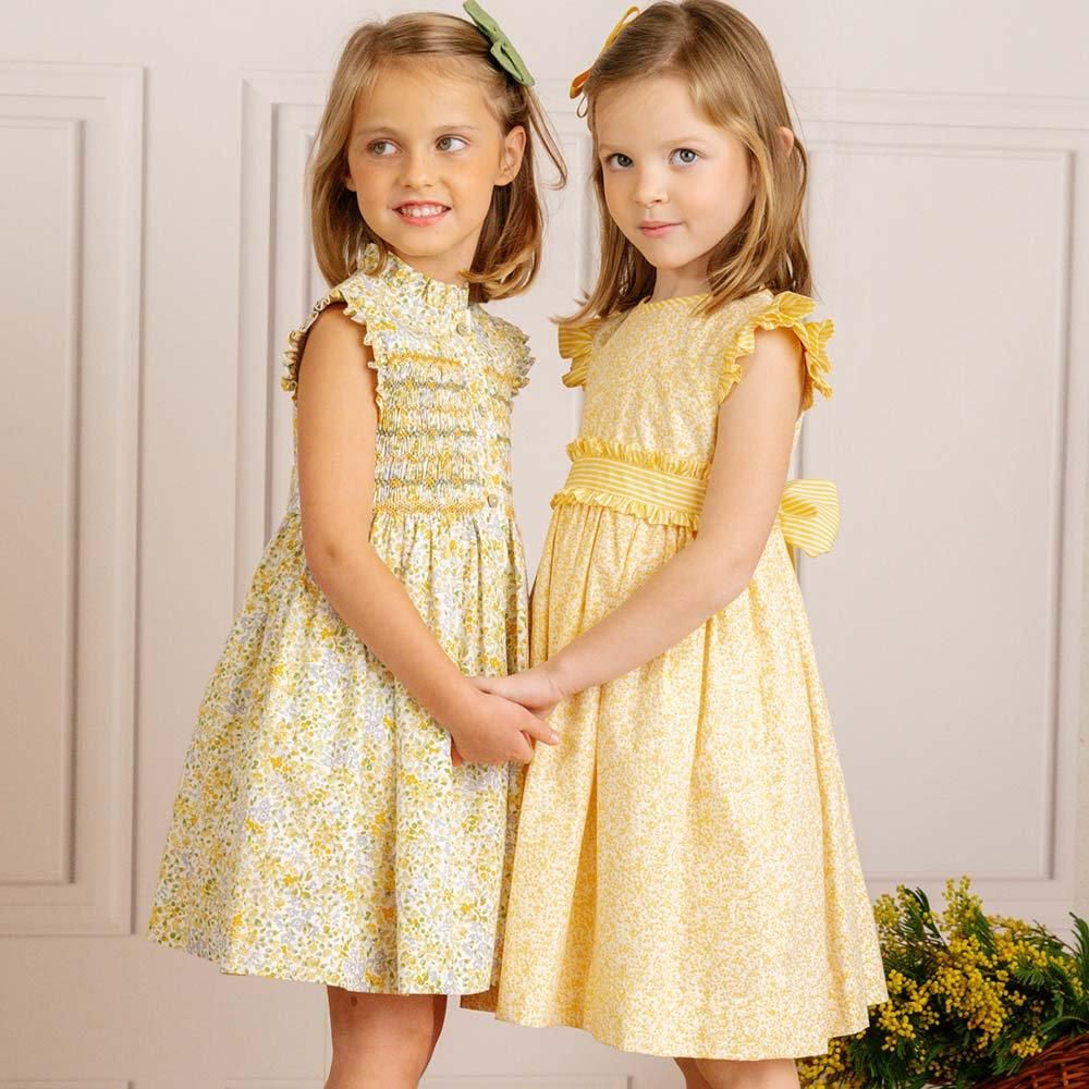 アマイアキッズ　ドレス Amaia Kids - Eugenie dress - Dusty pink sash アマイアキッズ
