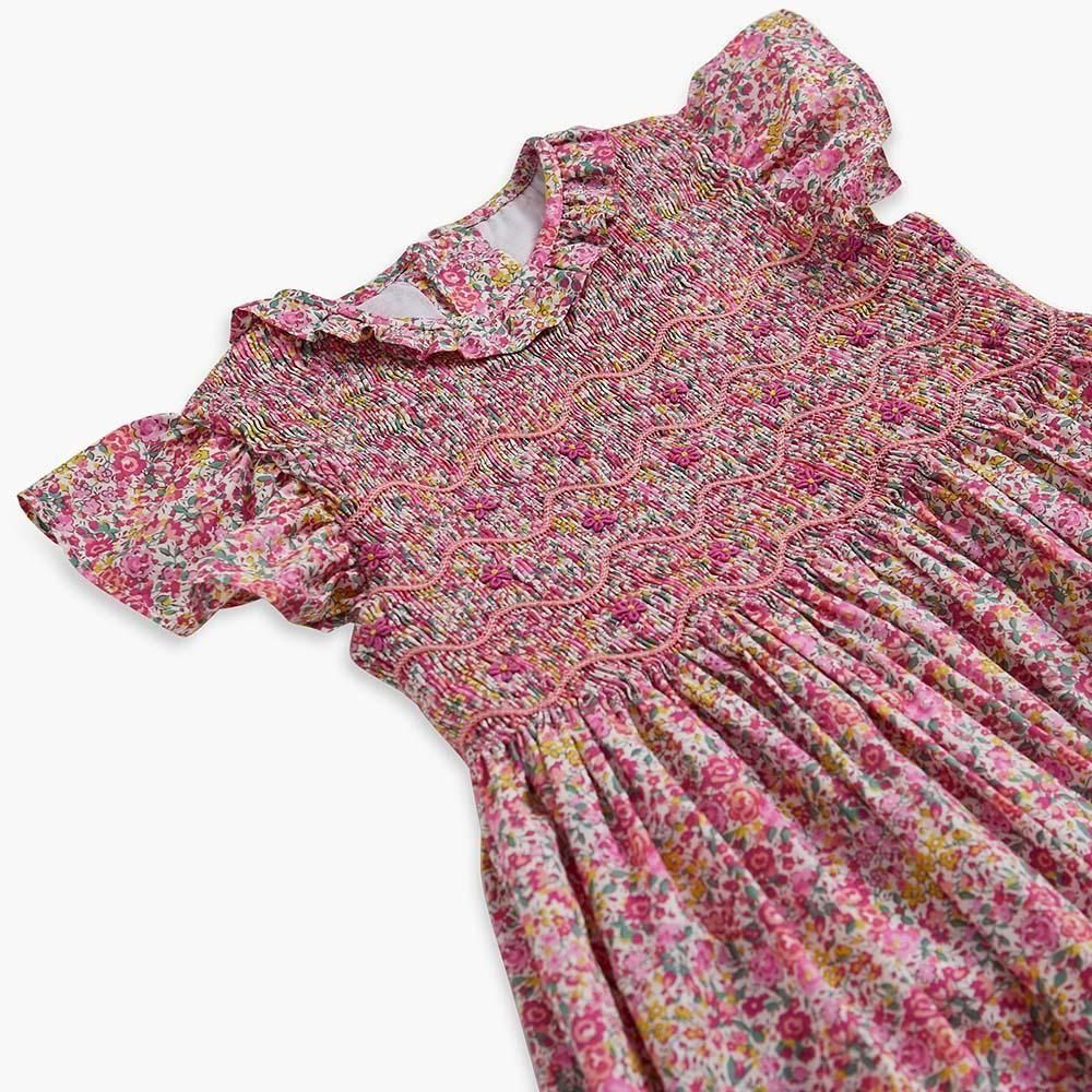 Amaia Kids - Falbala dress - Liberty Fuchsia アマイアキッズ