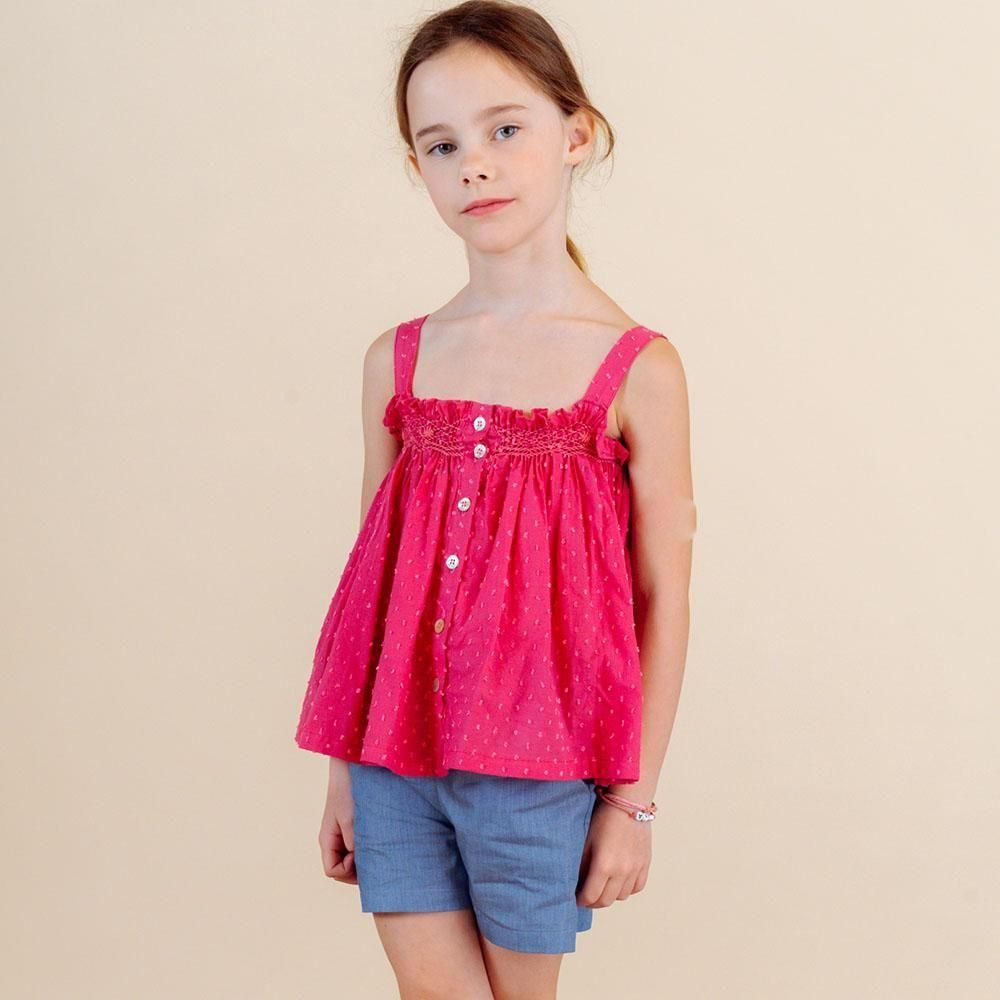 <img class='new_mark_img1' src='https://img.shop-pro.jp/img/new/icons14.gif' style='border:none;display:inline;margin:0px;padding:0px;width:auto;' />Amaia Kids - Josephina top - Fuchsia plumeti ޥå - ֥饦