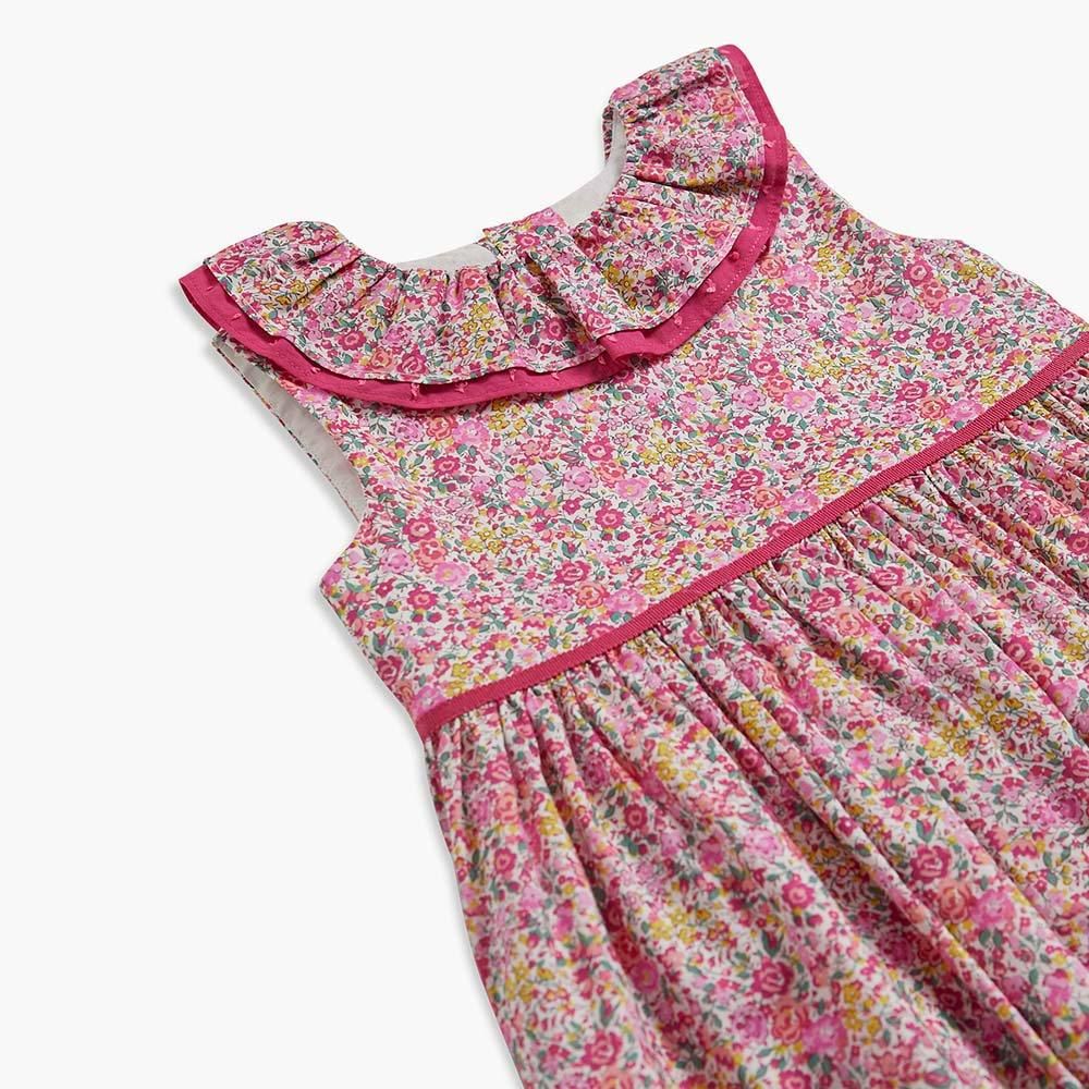 Amaia Kids - Balear dress - Liberty Fuchsia アマイアキッズ