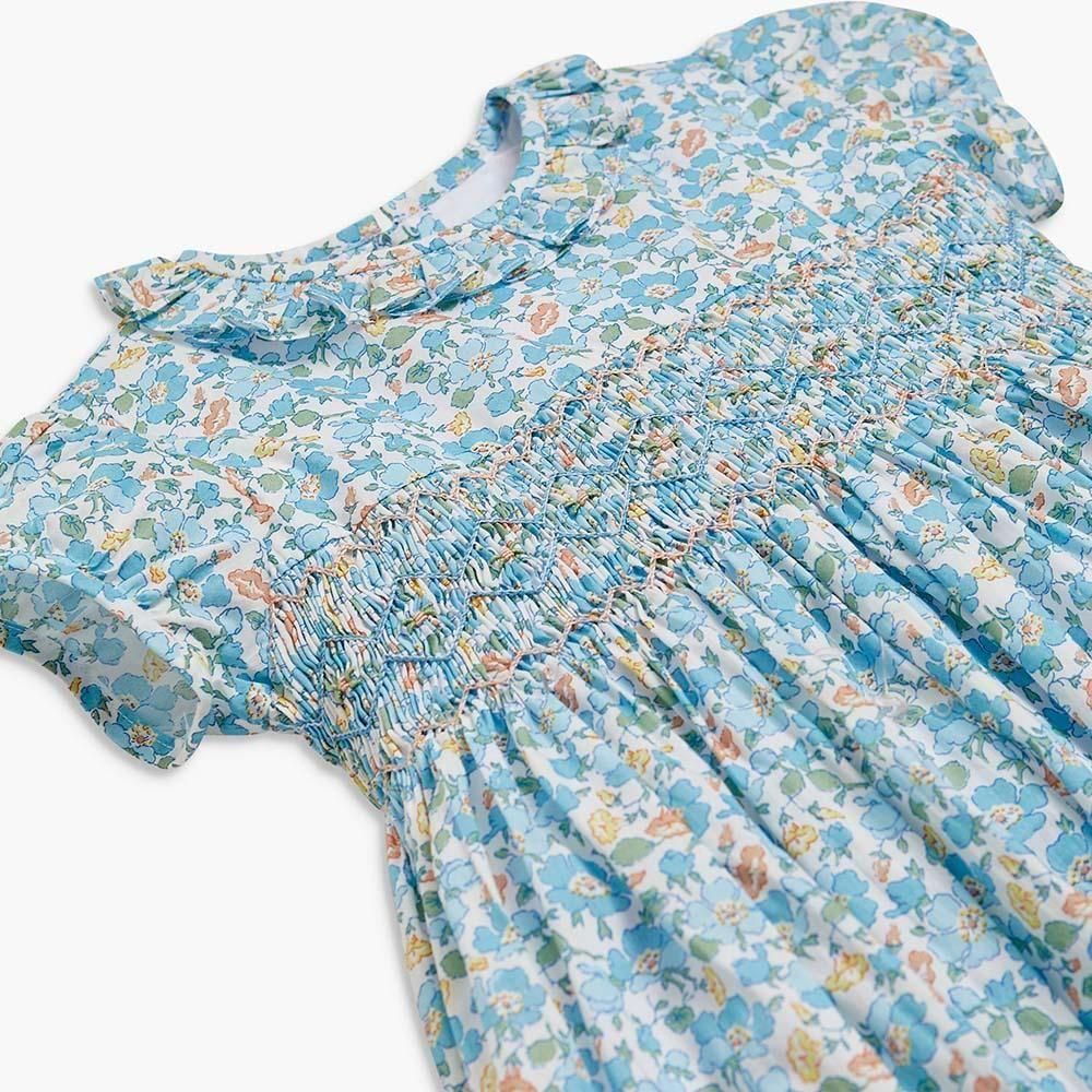 Amaia kids 6Y アマイアキッズ スモッキングワンピース ブルー