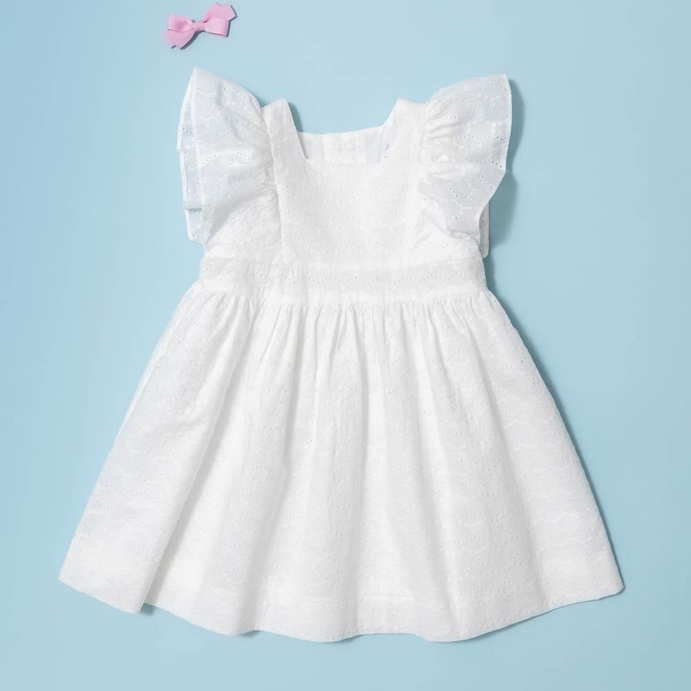 Amaia Kids - Coralie dress - White cotton lace
