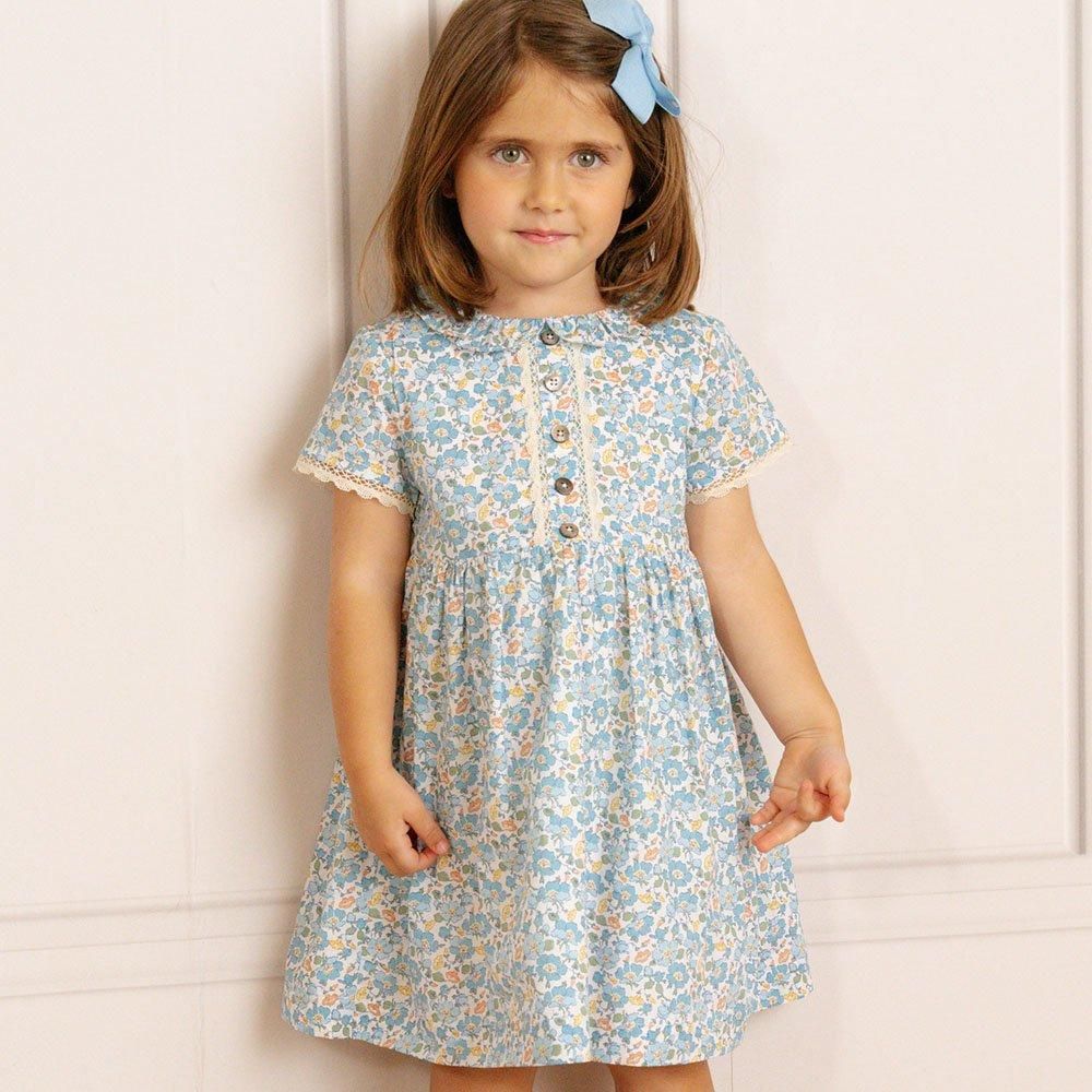 Amaia Kids - Bristol dress - Liberty Blue アマイアキッズ Amaia Kids - Bristol dress - Liberty Blue アマイアキッズ