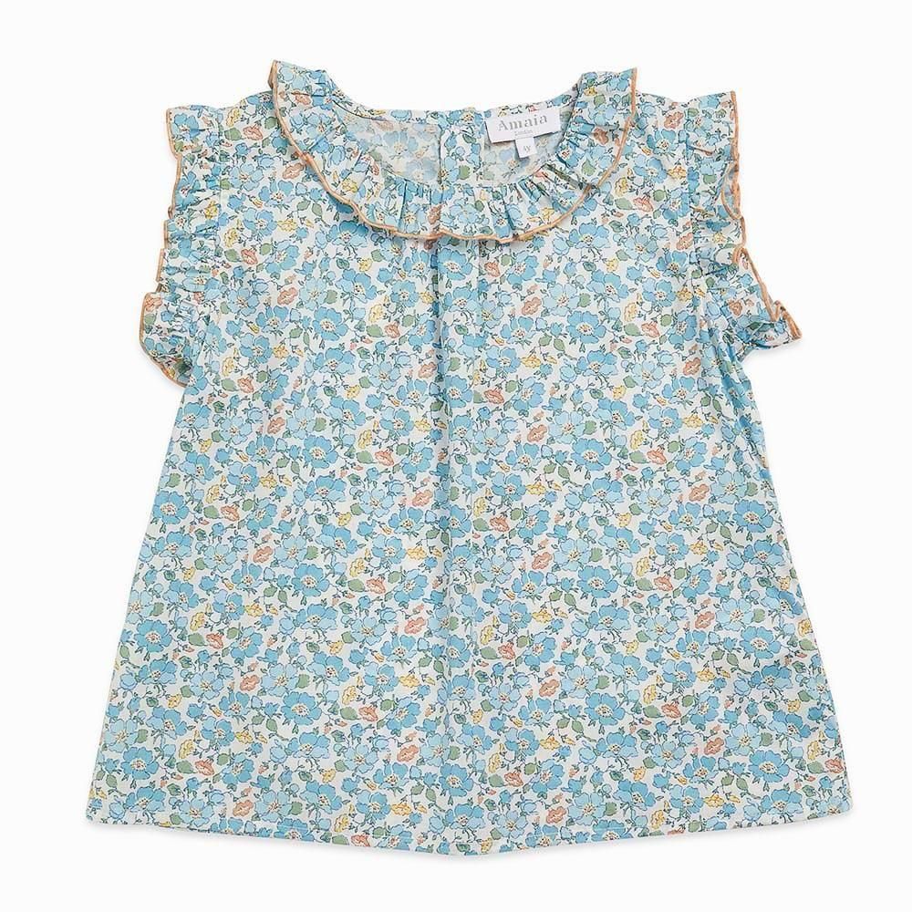 Amaia Kids - Trinite top - Liberty Blue アマイアキッズ