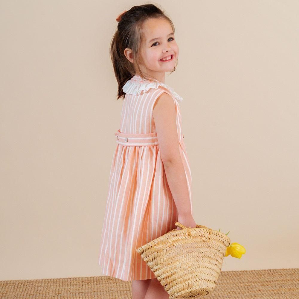 20%OFF】Amaia Kids - Iris dress - Peach stripe