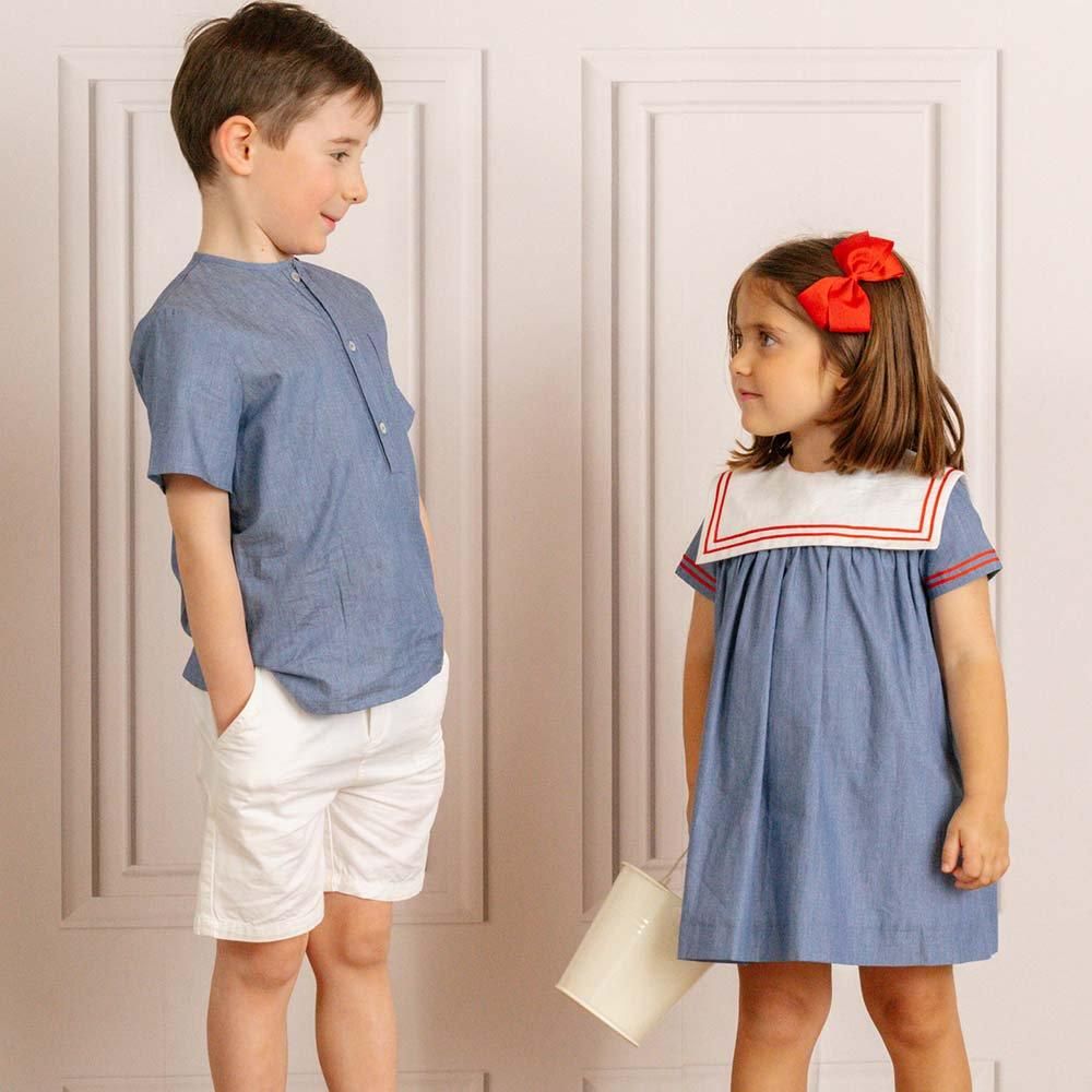 30%OFF】Amaia Kids - Joana dress - Chambray アマイアキッズ