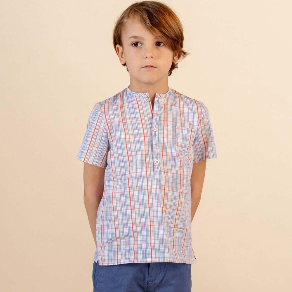 <img class='new_mark_img1' src='https://img.shop-pro.jp/img/new/icons14.gif' style='border:none;display:inline;margin:0px;padding:0px;width:auto;' />Amaia Kids - Victor shirt - Multico check ޥå - Ⱦµ