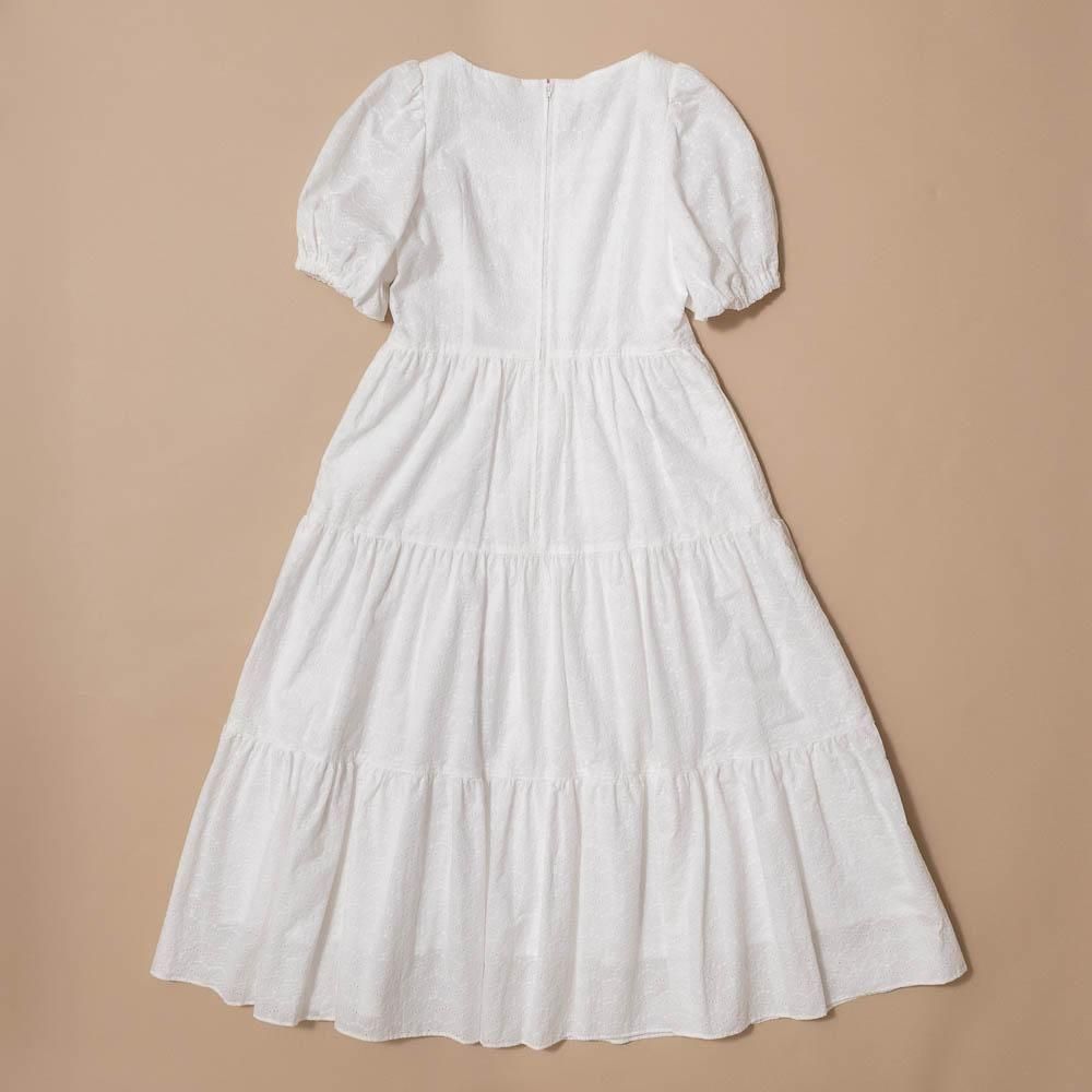Amaia Kids - Rosewood dress - White cotton lace アマイアキッズ