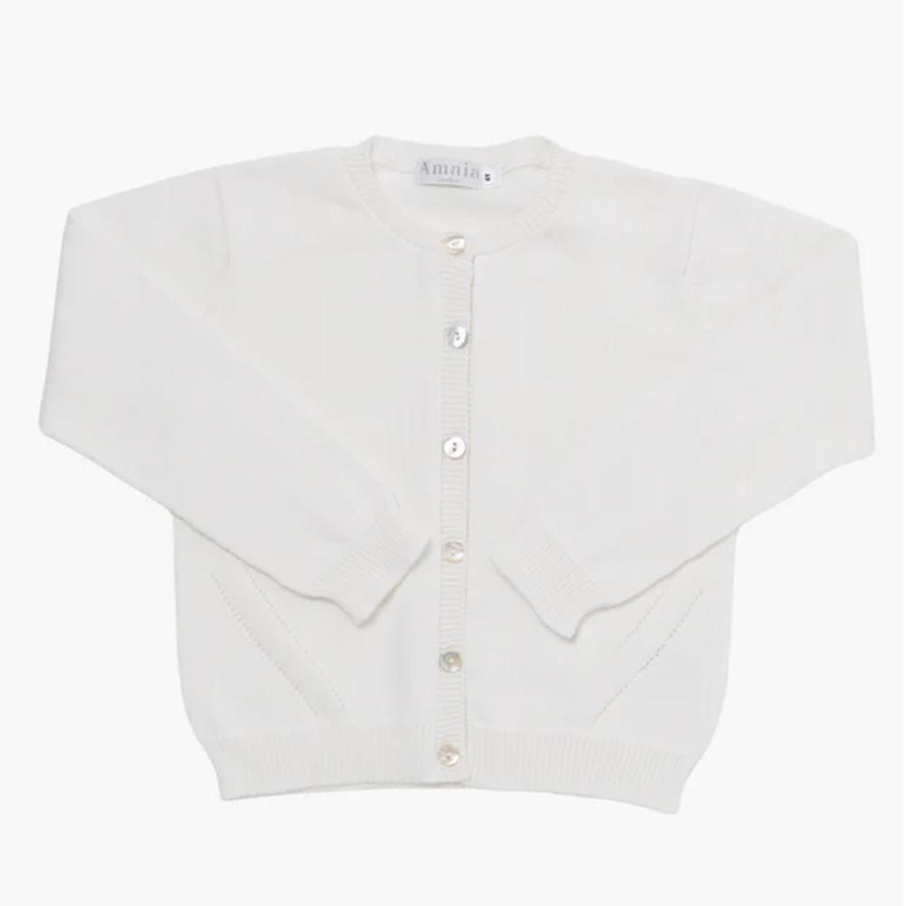 <img class='new_mark_img1' src='https://img.shop-pro.jp/img/new/icons14.gif' style='border:none;display:inline;margin:0px;padding:0px;width:auto;' />Amaia Kids - Patty cardigan - White ޥå - ǥ