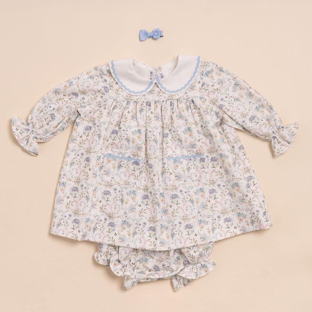 Amaia Kids - Leela baby dress - Baby blue floral