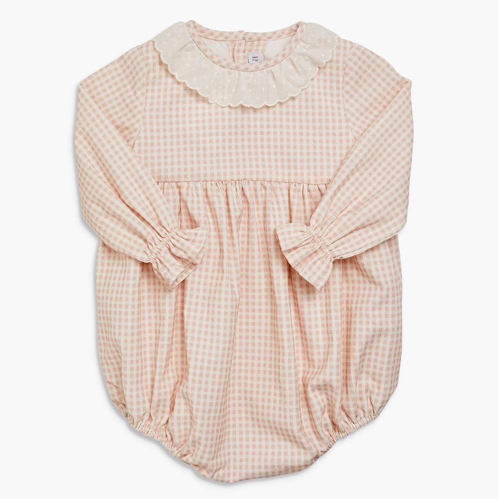 【お値下げ！】極美品！アマイアキッズ ロンパース Amaia Kids - Alex romper - Grey check アマイアキッズ