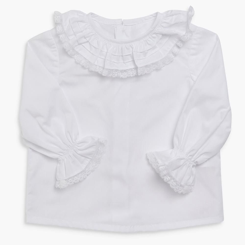 <img class='new_mark_img1' src='https://img21.shop-pro.jp/PA01410/044/etc/icon_new.png' style='border:none;display:inline;margin:0px;padding:0px;width:auto;' />Amaia Kids - Montaigne blouse - White longsleeve アマイアキッズ - 長袖ブラウス