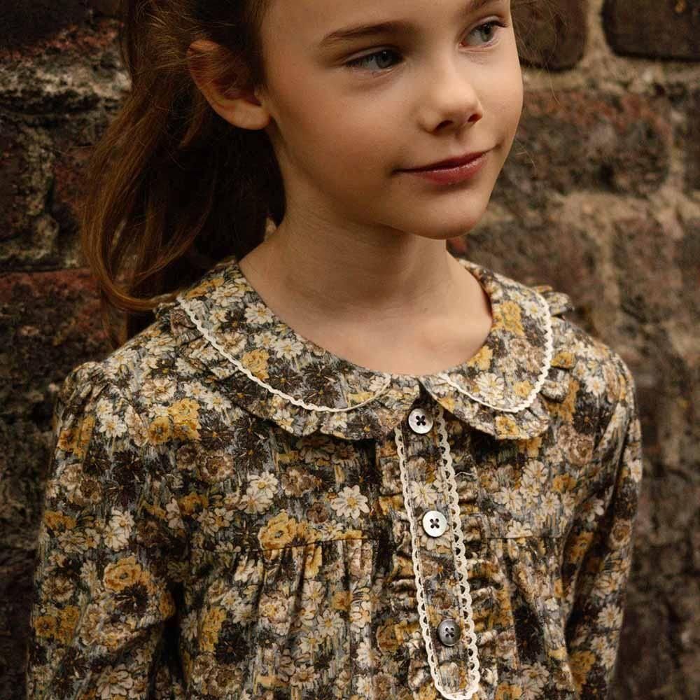 Amaia Kids - Antoinette dress - Floral アマイアキッズ - ワンピース