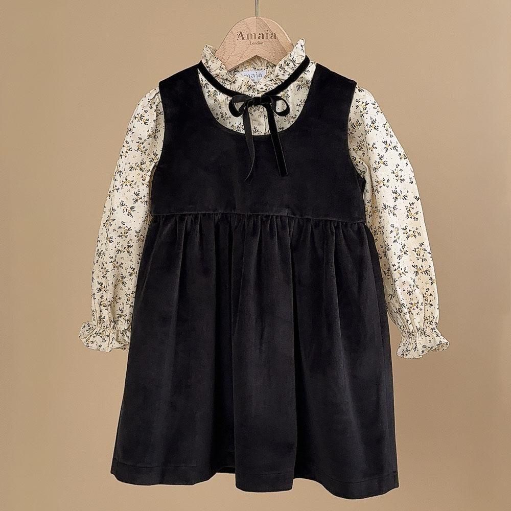Amaia Kids ブラウス　スカートセット　5A Amaia Kids - Pichi dress - Black velvet アマイアキッズ