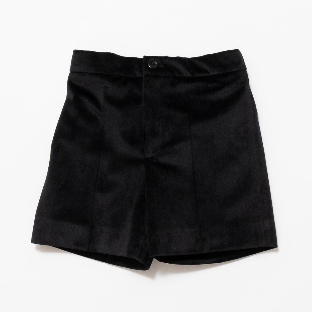 <img class='new_mark_img1' src='https://img21.shop-pro.jp/PA01410/044/etc/icon_new.png' style='border:none;display:inline;margin:0px;padding:0px;width:auto;' />Amaia Kids - Gull shorts - Black velvet アマイアキッズ - ベルベット素材パンツ