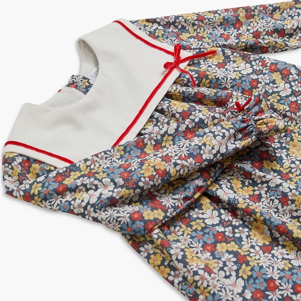 【美品】Amaia アマイアキッズ　花柄長袖ワンピース　10y 美品】Amaia アマイアキッズ 花柄長袖ワンピース 10y 美品