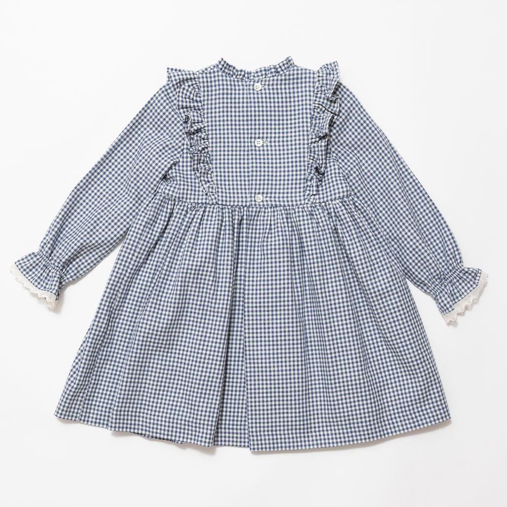 Amaia Kids - Soledad dress - Blue check アマイアキッズ