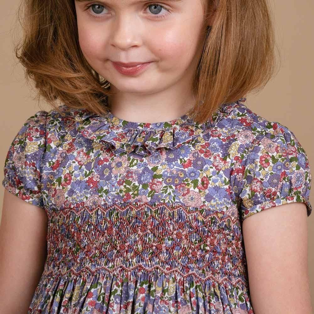 <img class='new_mark_img1' src='https://img.shop-pro.jp/img/new/icons14.gif' style='border:none;display:inline;margin:0px;padding:0px;width:auto;' />Amaia Kids - Moohren dress - Liberty Plum/Pink floral ޥå - Хƥץȥå󥰻ɽԡ