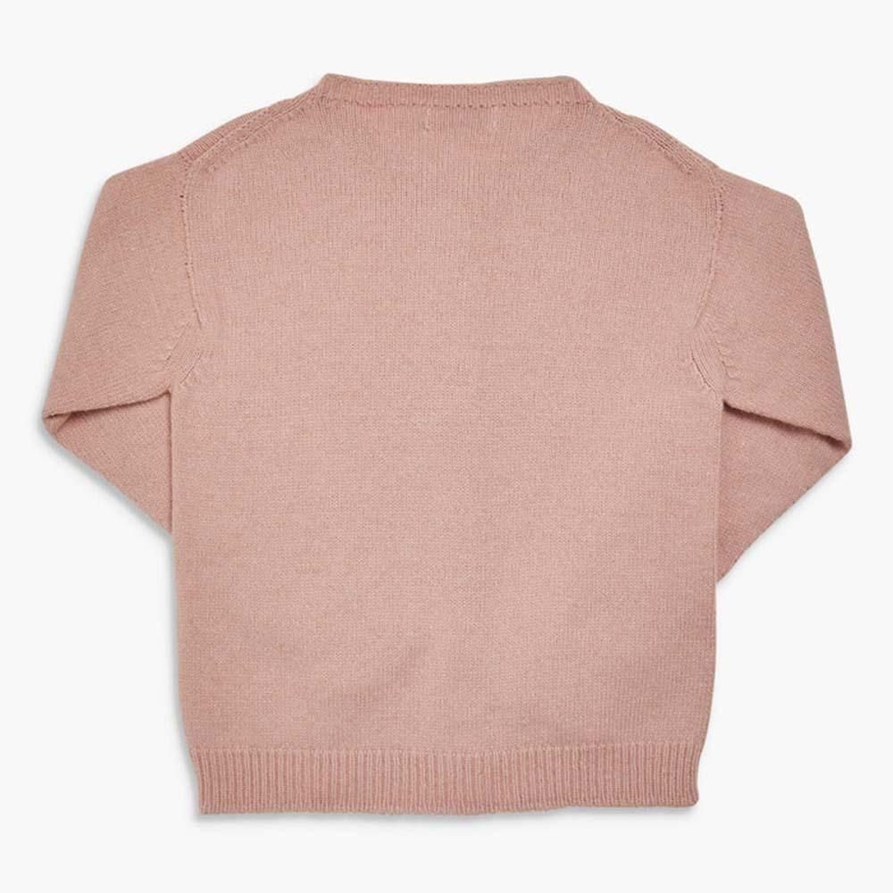 Amaia Kids - Cressida cardigan - Pink アマイアキッズ - 刺繍入り