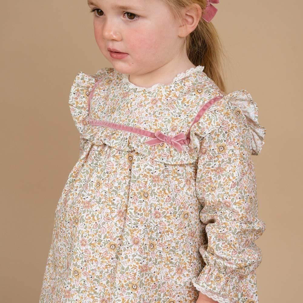 <img class='new_mark_img1' src='https://img.shop-pro.jp/img/new/icons14.gif' style='border:none;display:inline;margin:0px;padding:0px;width:auto;' />Amaia Kids - Capucine dress - Pink/Tan floral ޥå - ԡ