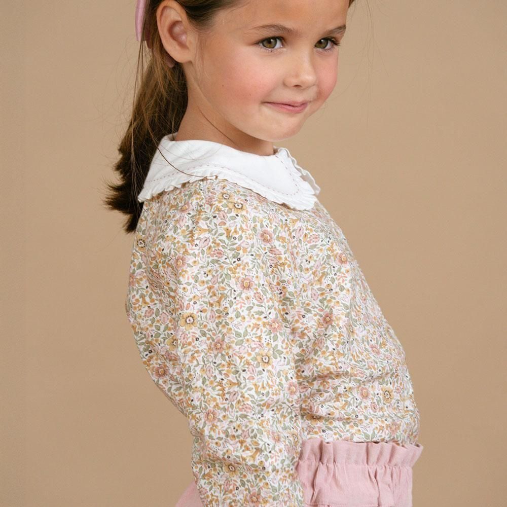 <img class='new_mark_img1' src='https://img.shop-pro.jp/img/new/icons14.gif' style='border:none;display:inline;margin:0px;padding:0px;width:auto;' />Amaia Kids - Gaya blouse - Pink/Tan floral ޥå - ֥饦