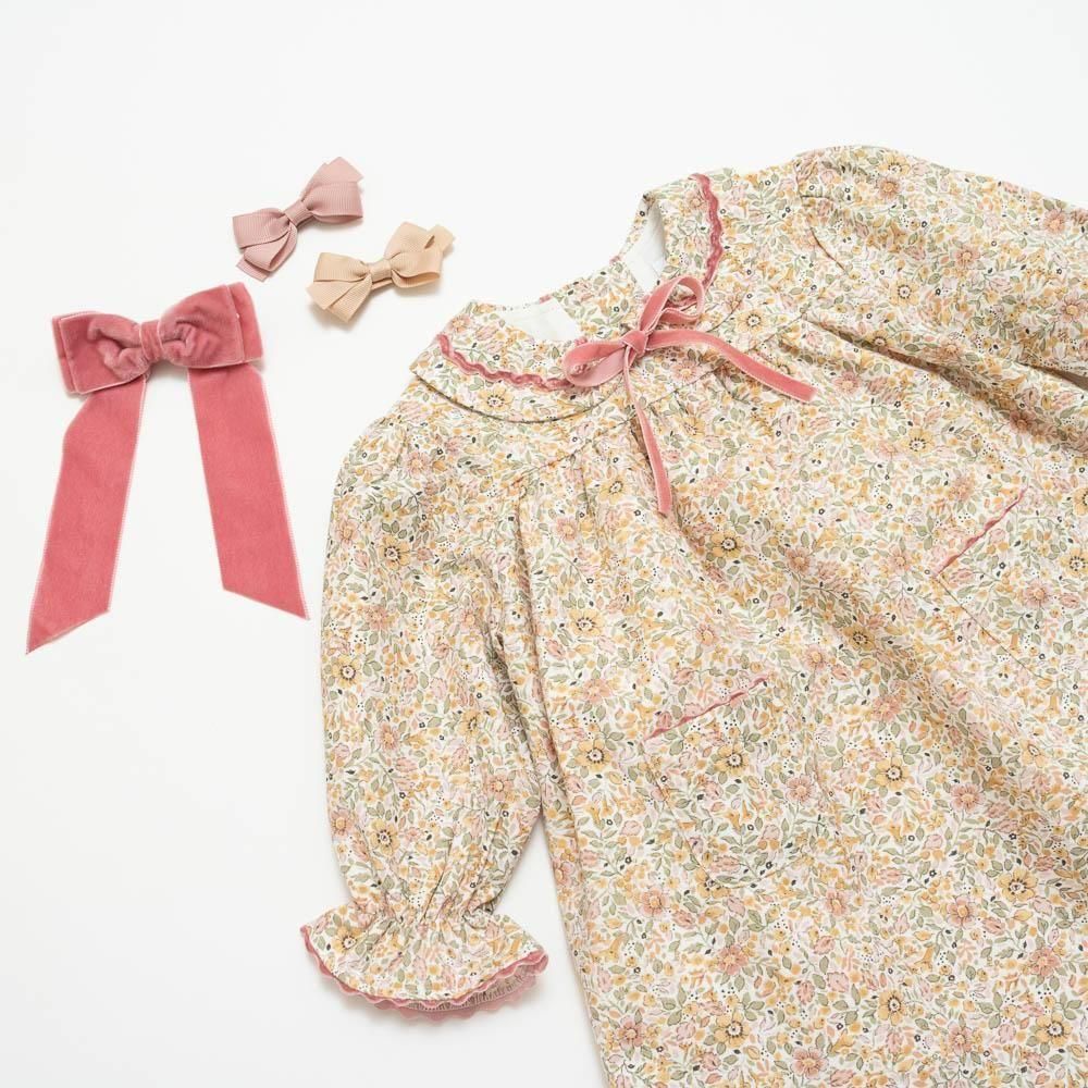 Amaia Kids - Leela baby dress - Pink/Tan floral