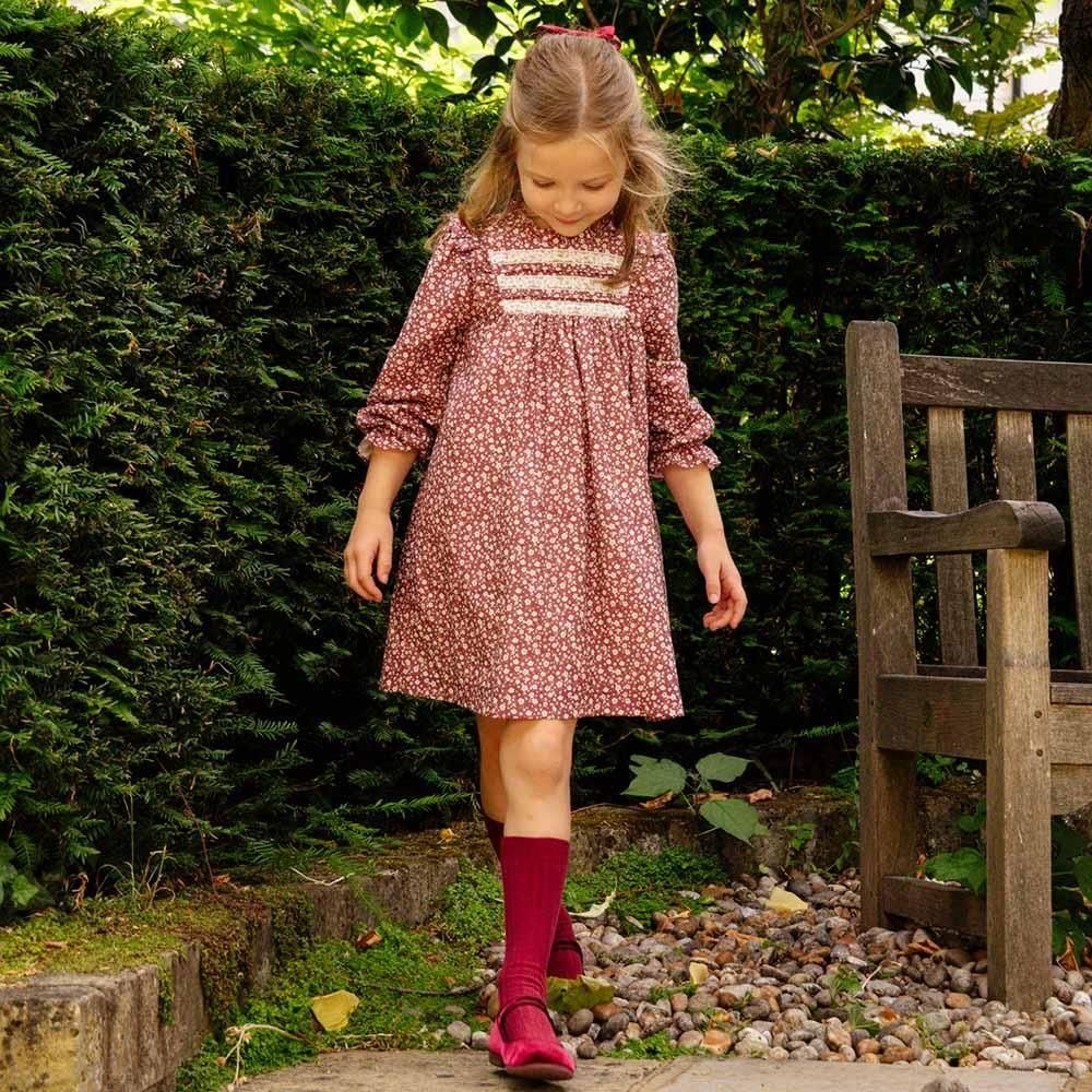 【美品】Amaia アマイアキッズ　花柄長袖ワンピース　10y Amaia Kids - Leelavy dress - Multico floral アマイアキッズ