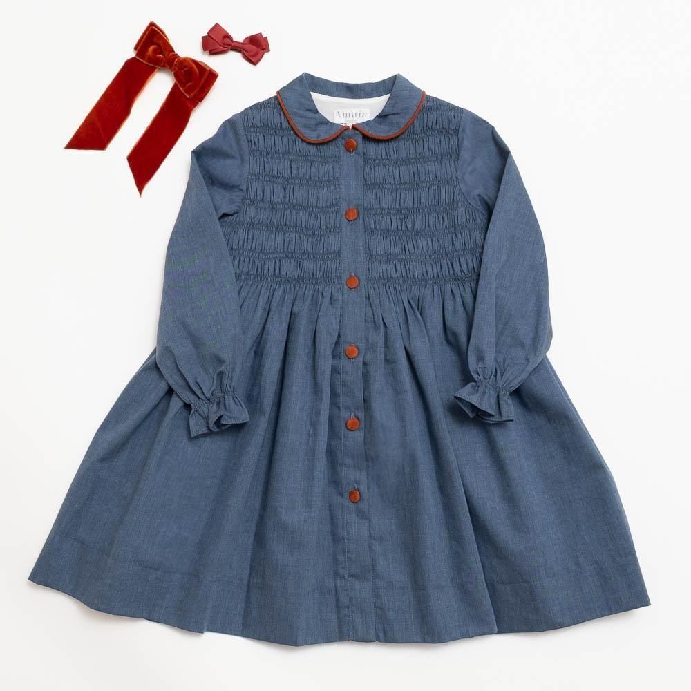 Amaia Kids - Paris dress - Chambray アマイアキッズ