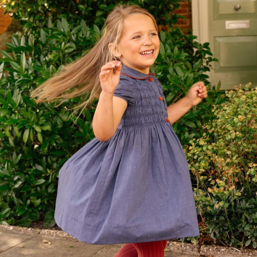 Amaia Kids - Paris dress - Chambray アマイアキッズ