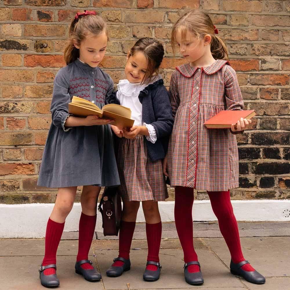 Amaia Kids - Ines dress - Midnight blue corduroy アマイアキッズ