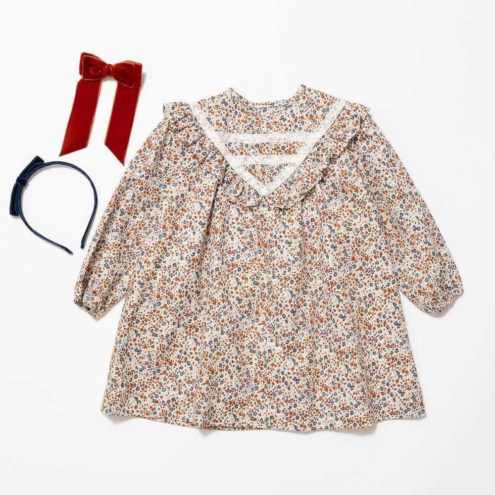 <img class='new_mark_img1' src='https://img21.shop-pro.jp/PA01410/044/etc/icon_new.png' style='border:none;display:inline;margin:0px;padding:0px;width:auto;' />Amaia Kids - Avie dress - Liberty Phoebe アマイアキッズ - リバティプリントワンピース