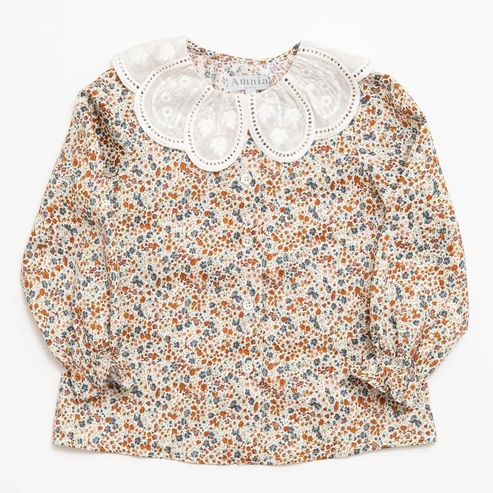 <img class='new_mark_img1' src='https://img21.shop-pro.jp/PA01410/044/etc/icon_new.png' style='border:none;display:inline;margin:0px;padding:0px;width:auto;' />Amaia Kids - Nina blouse - Liberty Phoebe アマイアキッズ - リバティプリントブラウス