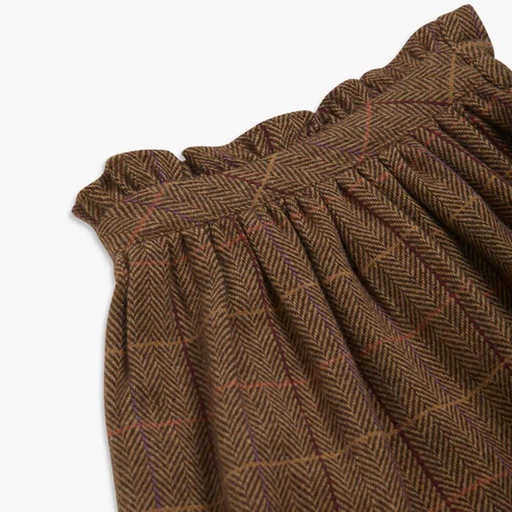 Amaia Kids - Viana skirt - Brown tweed アマイアキッズ - チェック柄