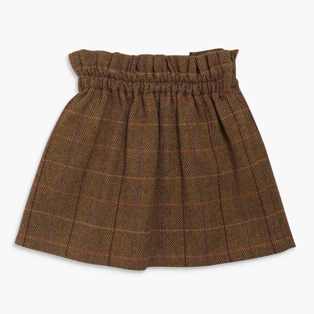 Amaia Kids - Viana skirt - Brown tweed アマイアキッズ