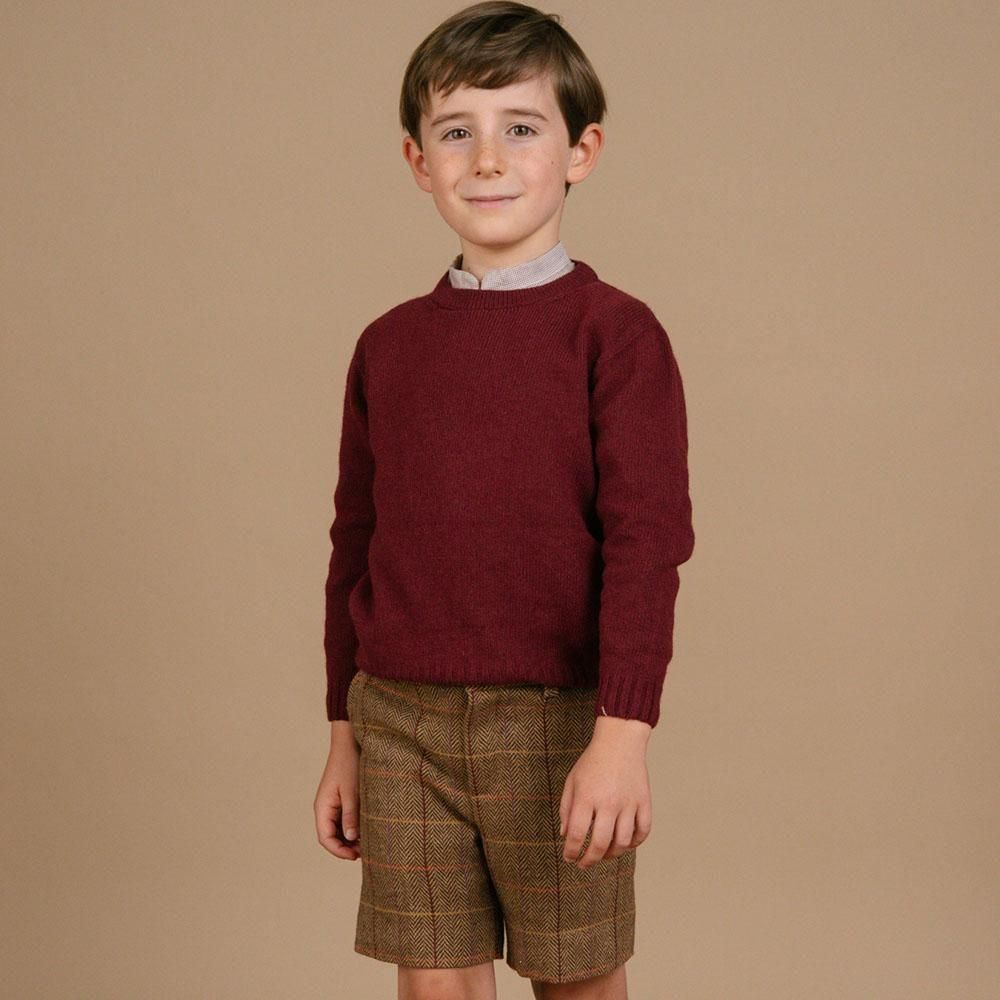 <img class='new_mark_img1' src='https://img.shop-pro.jp/img/new/icons14.gif' style='border:none;display:inline;margin:0px;padding:0px;width:auto;' />Amaia Kids - Gull shorts - Brown tweed アマイアキッズ - チェック柄パンツ