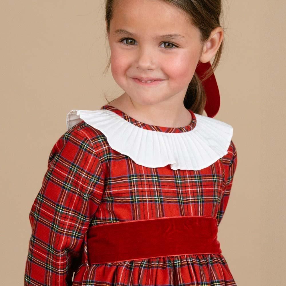 11月5日(水)発売】Amaia Kids - Pompadour dress - Red tartan