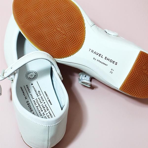 TRAVEL SHOESヒール付バレエシューズ撥水加工サイズ36(23cm) 靴