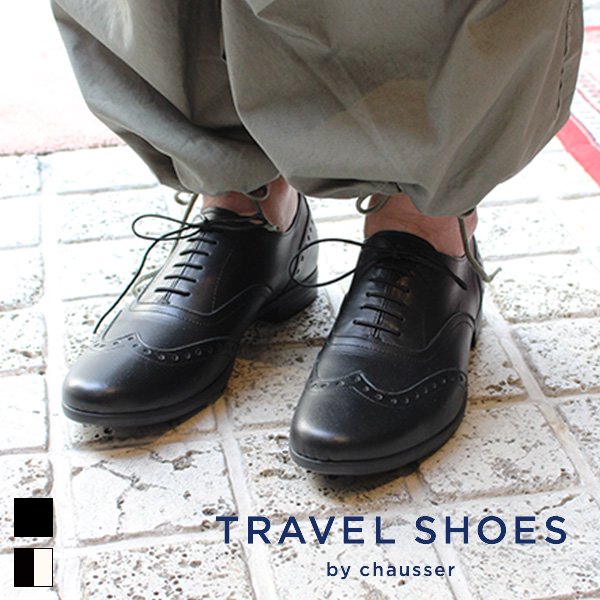 TRAVEL SHOES by chausser <br>MEN'S TR-004M BLK