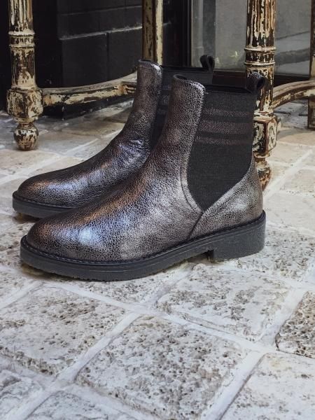 Pertini 202W16597 サイドゴアブーツ DARKSILVER