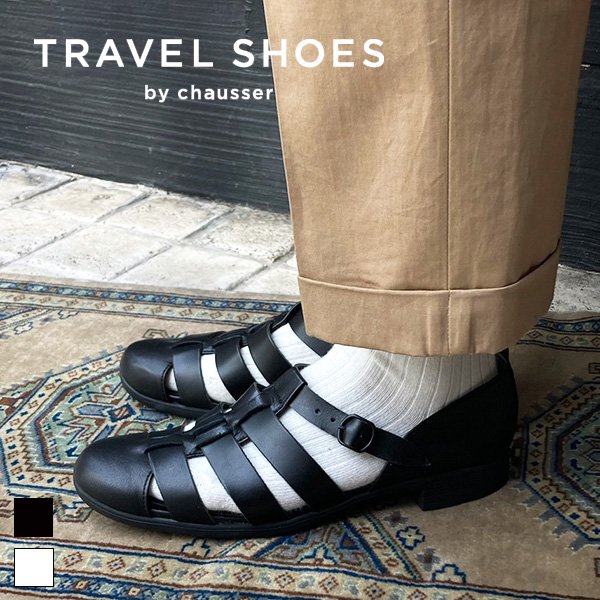 TRAVEL SHOES by chausser / TR-020 / フラットグルカサンダル