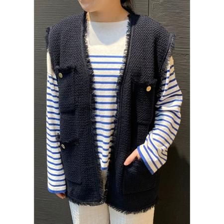 <img class='new_mark_img1' src='https://img.shop-pro.jp/img/new/icons24.gif' style='border:none;display:inline;margin:0px;padding:0px;width:auto;' />SALE30OFFADAWAS / ADWS-208-15 / SUMMER TWEED KNIT VEST