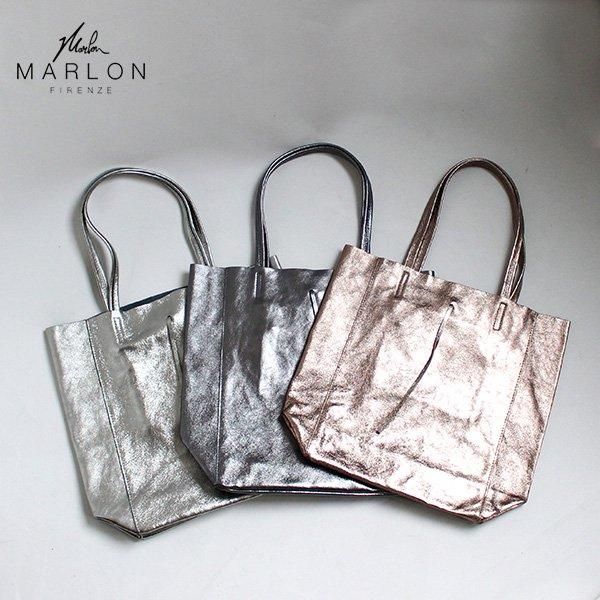 MARLON / BS0002 / メタリックレザーショッピングバッグ