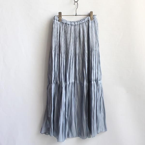 ADAWAS / ADWS-301-13 / SHINY PLEATED SKIRT