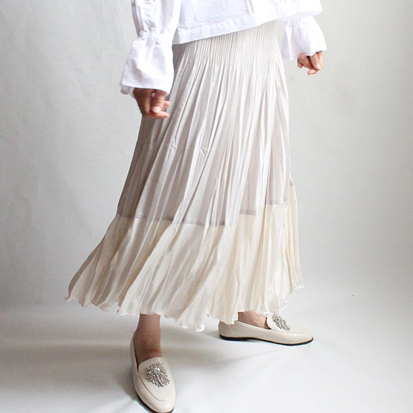 ADAWAS / ADWS-301-16 / TWO-TONE PLEATED SKIRT