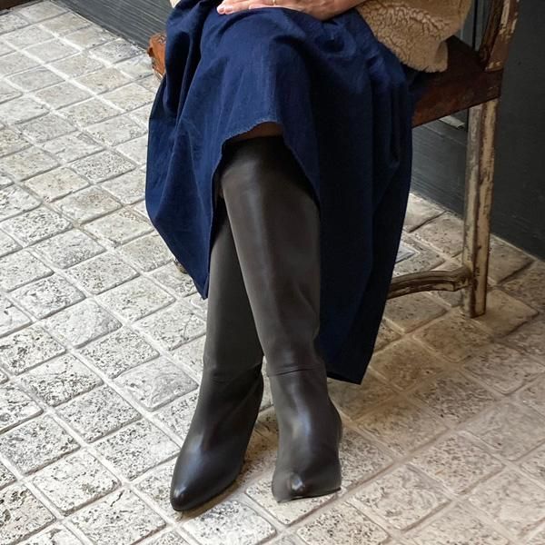 <img class='new_mark_img1' src='https://img.shop-pro.jp/img/new/icons24.gif' style='border:none;display:inline;margin:0px;padding:0px;width:auto;' />SALE40OFFREMME / ZH-VALENCIA-4 / Sheep 40mmPin Heel Long Boots