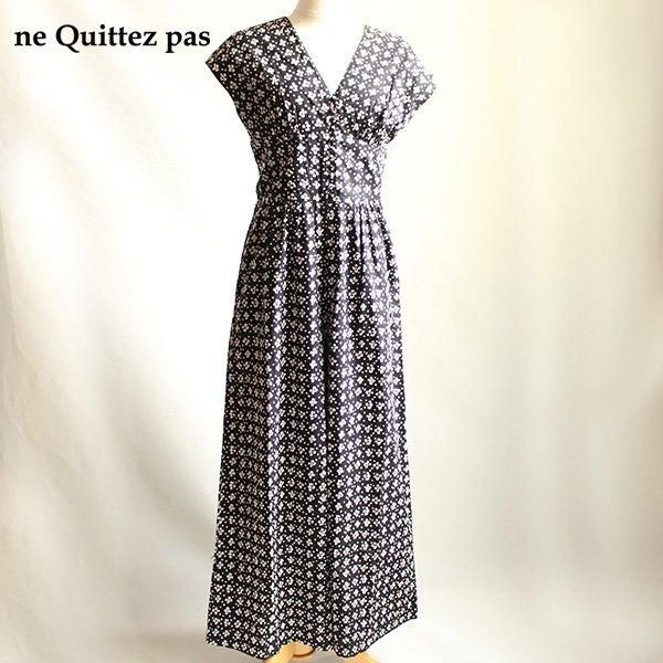 ne Quittez pas / 10841GW3PR Poplin Viola print オールインワン ne Quittez pas / 10841GW3PR Poplin Viola print オールインワン