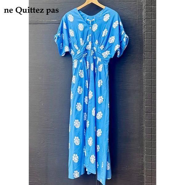 ne Quittez pas / 010451GK3 / cotton voile sedum foilrrint dress 2510